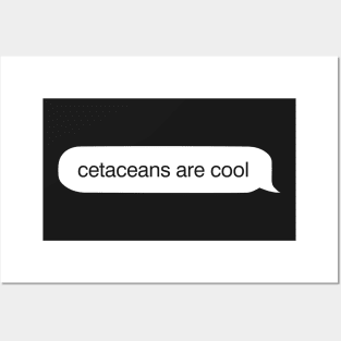 Cetaceans Are Cool iMessage Posters and Art